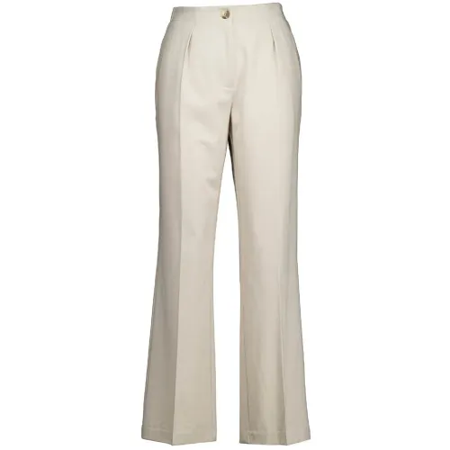 Dante 6 , Classic Beige Trousers with Stylish Details ,Beige female, Sizes: