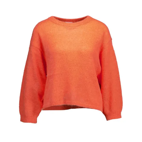 Dante 6 , Orange Sweater with Open Back Detail ,Orange female, Sizes: