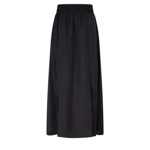 Dante 6 , Versatile Black Midi Skirt ,Black female, Sizes: