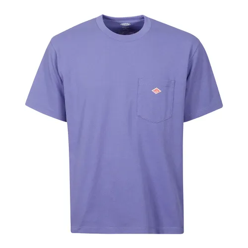 Danton , Purple Pocket T-Shirt Short Sleeves ,Purple male, Sizes: