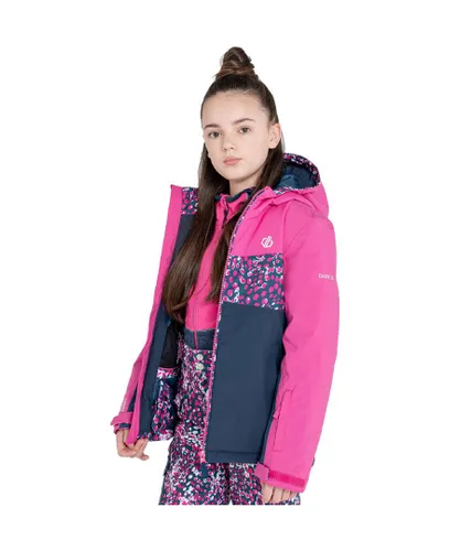 Dare 2B Girls Humour Waterproof Breathable Hooded Coat - Pink