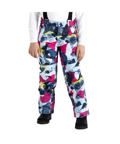 Dare 2B Girls Pow Waterproof Insulated Ski Trousers Pants - Blue Fleece