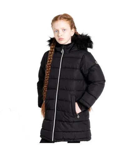 Dare 2B Girls Striking II Waterproof Insulated Jacket - Black Fur