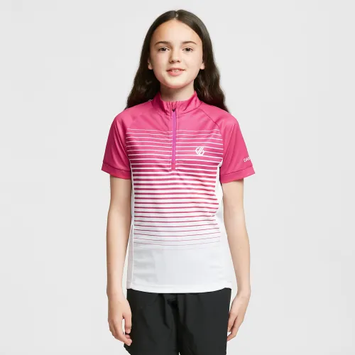 Dare 2B Kids' Go Faster Half Zip Cycle Jersey - Pink, Pink