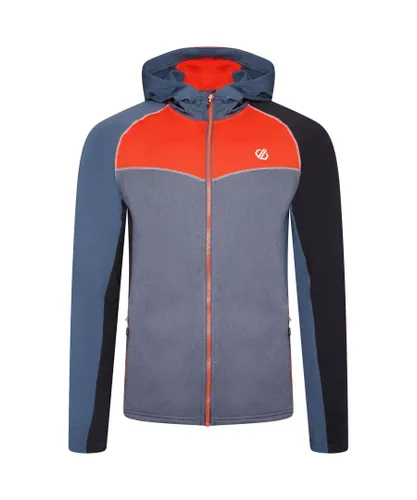 Dare 2B Mens Contend Recycled Fleece Jacket (Orion Grey/Inferno) - Multicolour