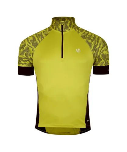 Dare 2B Mens Stay the Course III Camo Cycling Jersey (Green Algae) - Lime Green