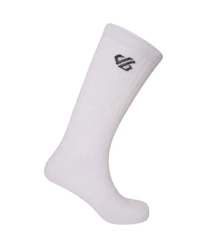 Dare 2B Unisex Adult Essentials Sports Ankle Socks (Pack of 3) (White)