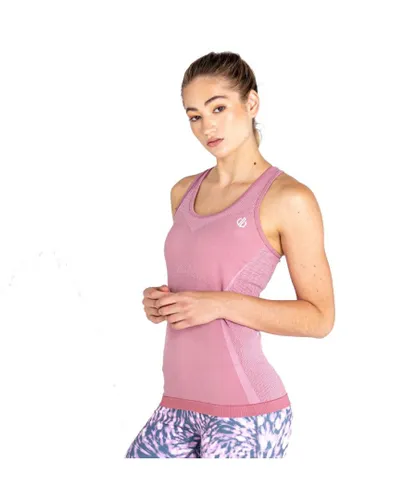 Dare 2B Womens Dont Sweat It Seamless Reflective Vest - Pink Polyamide/Polyester