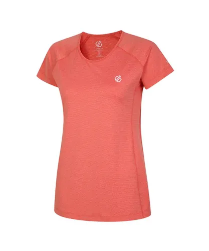 Dare 2B Womens/Ladies Corral Marl Lightweight T-Shirt (Neon Peach)