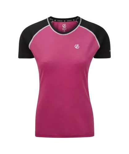Dare 2B Womens/Ladies Fixate T-Shirt (Active Pink/Black) - Multicolour