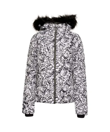 Dare 2B Womens/Ladies Glamorize III Leopard Print Padded Ski Jacket (Black/White)