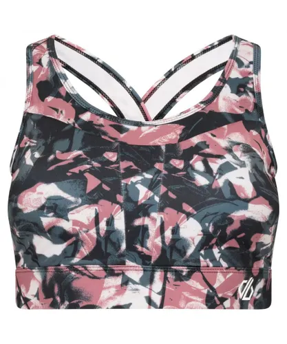 Dare 2B Womens/Ladies Mantra Laura Whitmore Floral Recycled Sports Bra (Mesa Rose) - Pink