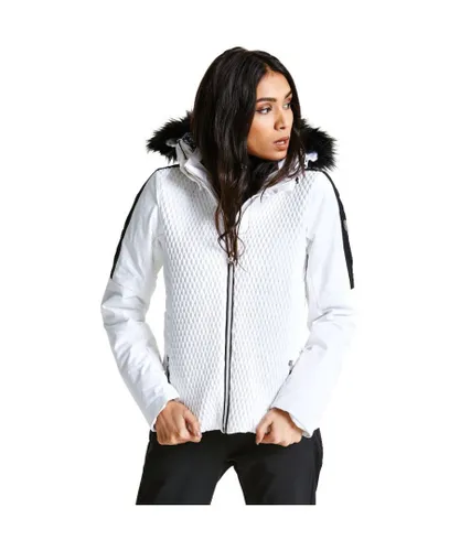 Dare 2B Womens/Ladies Plica Waterproof Insulated Breathable Ski Jacket - White
