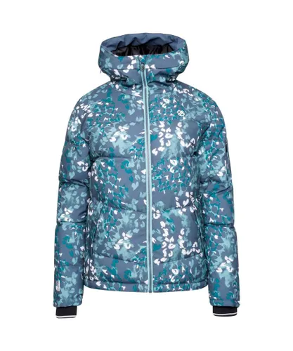 Dare 2B Womens/Ladies Verdict Animal Print Insulated Hooded Ski Jacket (Canton Green)
