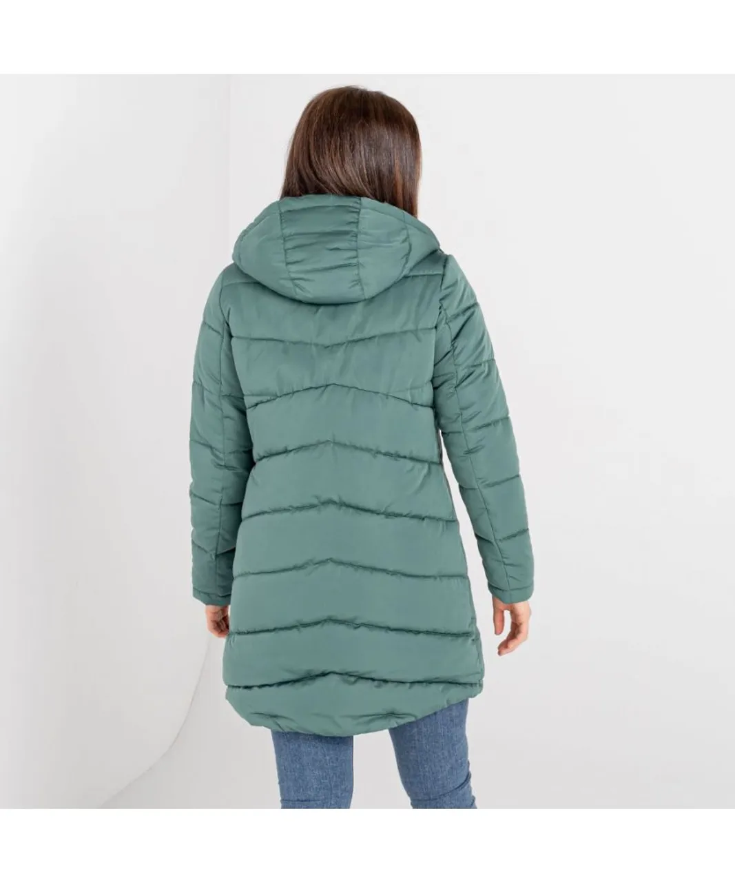 Dare 2B Womens Reputable Padded Hooded Insulated Coat - Green