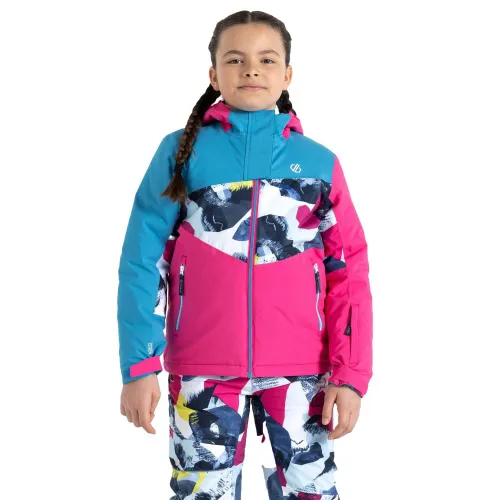 Dare2b Kids Humour II Ski Jacket: Blue/Pink: 7-8 Years