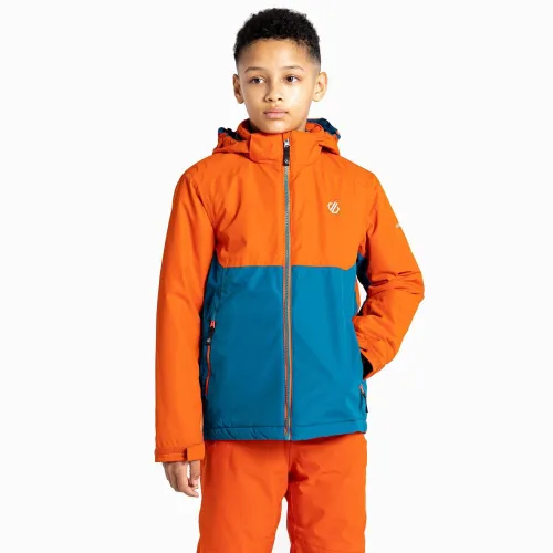 Dare2b Kids Impose III Ski Jacket: Rusty Orange/Gulfstream: 7-8 Years