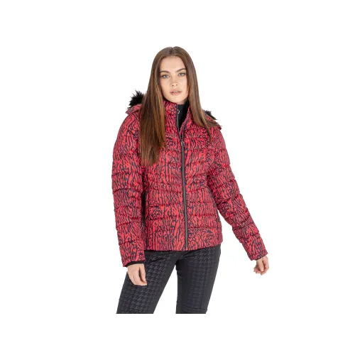 Dare2b Womens Glamorize II Ski Jacket: Lollipop Red Wild Thing: