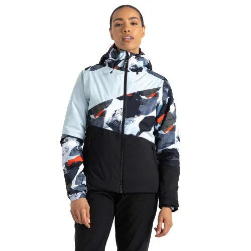 Dare2b Womens Ice Ski Jacket: Lichen Green Abstract Print: 12