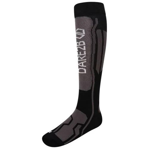 Dare2b Womens Performance Premium Ski Socks: Black/Ebony Grey:
