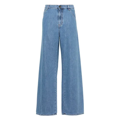 Darkpark , Iris paperbag wide-leg jeans ,Blue female, Sizes: