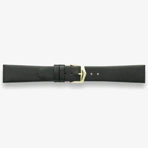 Darlena Henley Black Leather Gold Buckle Watch Strap 1301