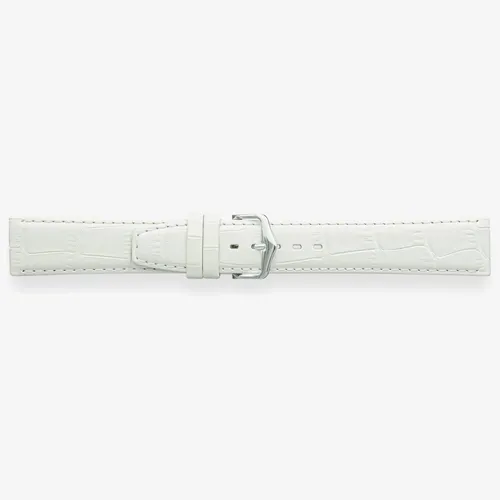 Darlena Lulworth White Leather Silver Buckle Watch Strap 1209