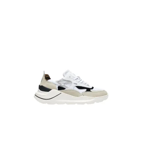 D.a.t.e. , Fashionable White Leopard Nylon Sneakers ,Multicolor female, Sizes: