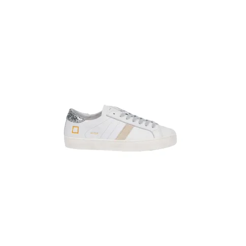 D.a.t.e. , White and Silver Hill Low Sneakers ,White female, Sizes: