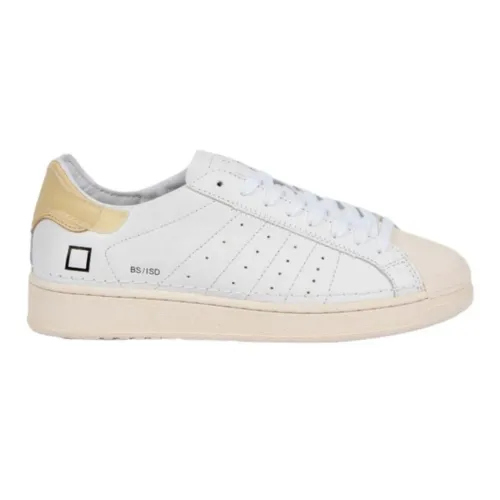 D.a.t.e. , White Leather Low Top Sneaker ,White female, Sizes: