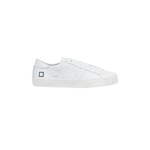 D.a.t.e. , White Leather Low Top Sneakers ,White male, Sizes: