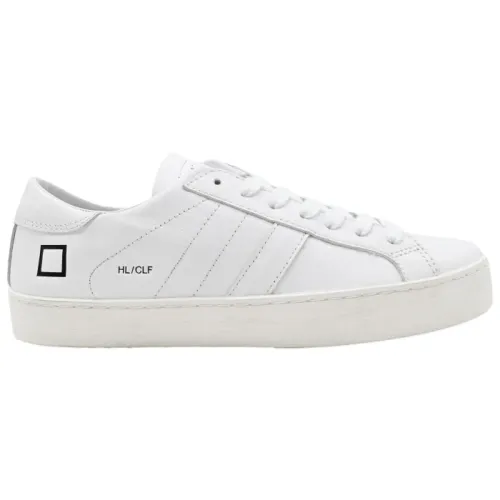 D.a.t.e. , White Low Calf Sneakers ,White female, Sizes: