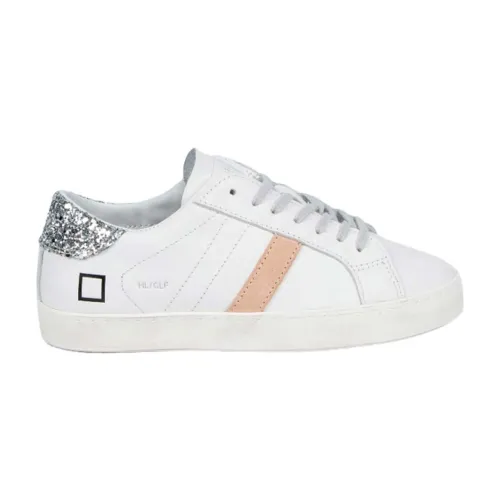 D.a.t.e. , White Silver Sequin Low Top Sneakers ,Multicolor female, Sizes: