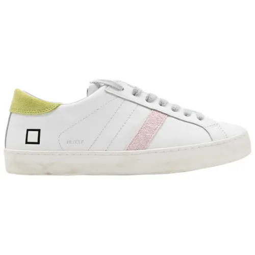 D.a.t.e. , White Yellow Hill Low Sneakers ,Multicolor female, Sizes: