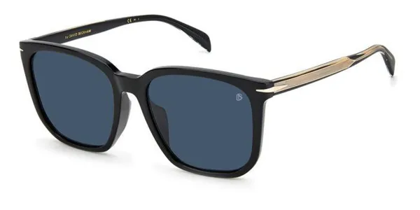 David Beckham DB 1071/F/S Asian Fit 2M2/KU Men's Sunglasses Black Size 57