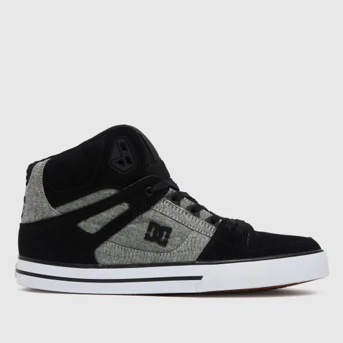 DC Pure High Top Wc Trainers In Black & Grey