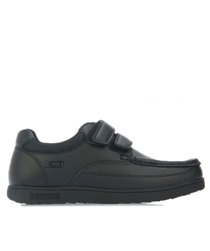 Deakins Boys Boy's Junior Franklin Strap Shoe in Black Textile