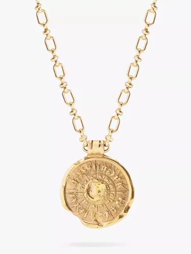 Deborah Blyth Achilles Shield Pendant Necklace, Gold - Gold - Female