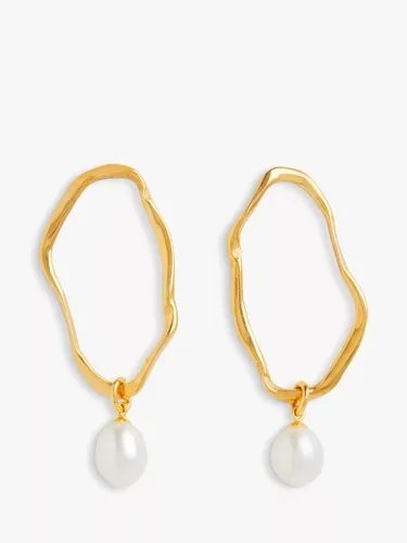 Deborah Blyth Baroque Pearl Ripple Drop Earrings, Gold - Gold - Female