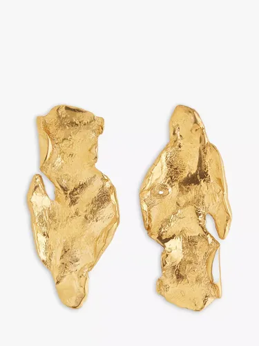 Deborah Blyth Flow Stud Earrings, Gold - Gold - Female