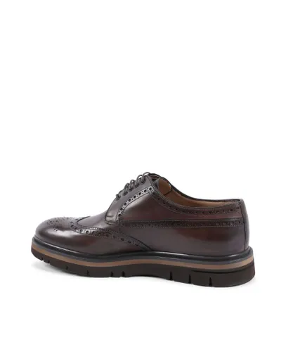 Dee Ocleppo Mens Brogue Shoes EB138 Vitello Cacao - Brown Leather