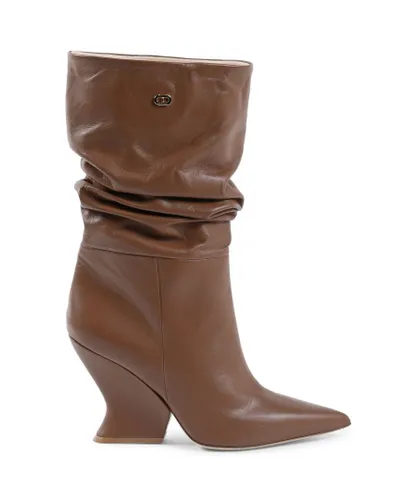 Dee Ocleppo Womens Cady Boot - Short Dark Brown Leather