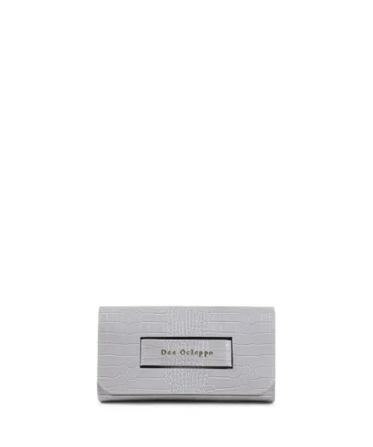 Dee Ocleppo Womens Everything Clutch Grey Leather - One Size