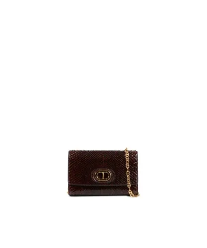 Dee Ocleppo Womens Firenze Python Clutch - Brown Leather - One Size