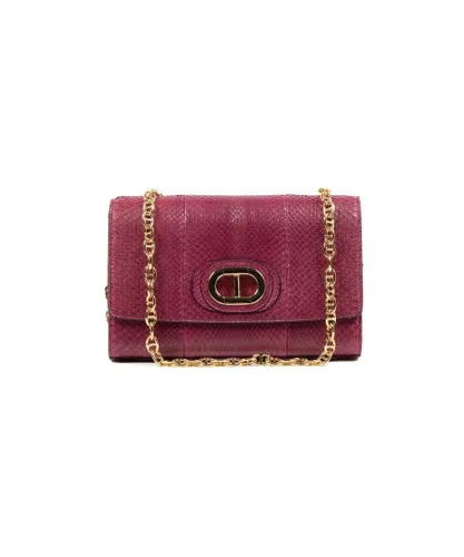 Dee Ocleppo Womens Firenze Python Clutch - Red Leather - One Size