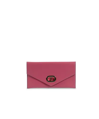 Dee Ocleppo Womens Leather Envelope Clutch Fuxia - Fuchsia Leather (archived) - One Size