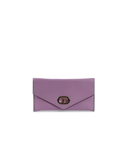 Dee Ocleppo Womens Leather Envelope Clutch Purple - One Size
