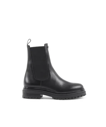 Dee Ocleppo Womens Snowy Day Ankle Boot - Black Leather