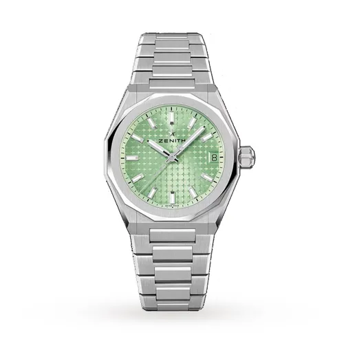 Defy Skyline 36mm Steel Automatic Watch - Green