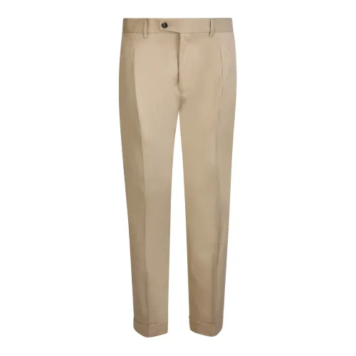 Dell'oglio , Beige Robert Trousers - Italian Brand - Made in Italy ,Beige male, Sizes:
